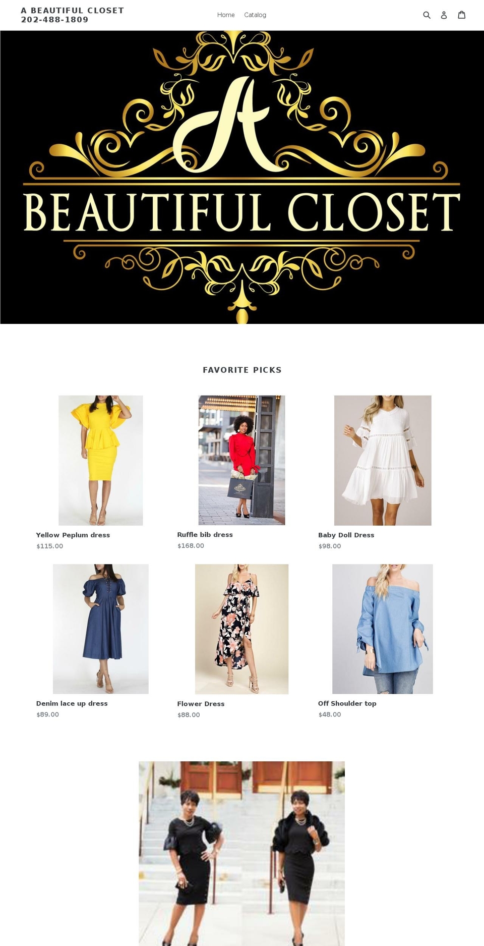 abeautifulclosetdc.com shopify website screenshot