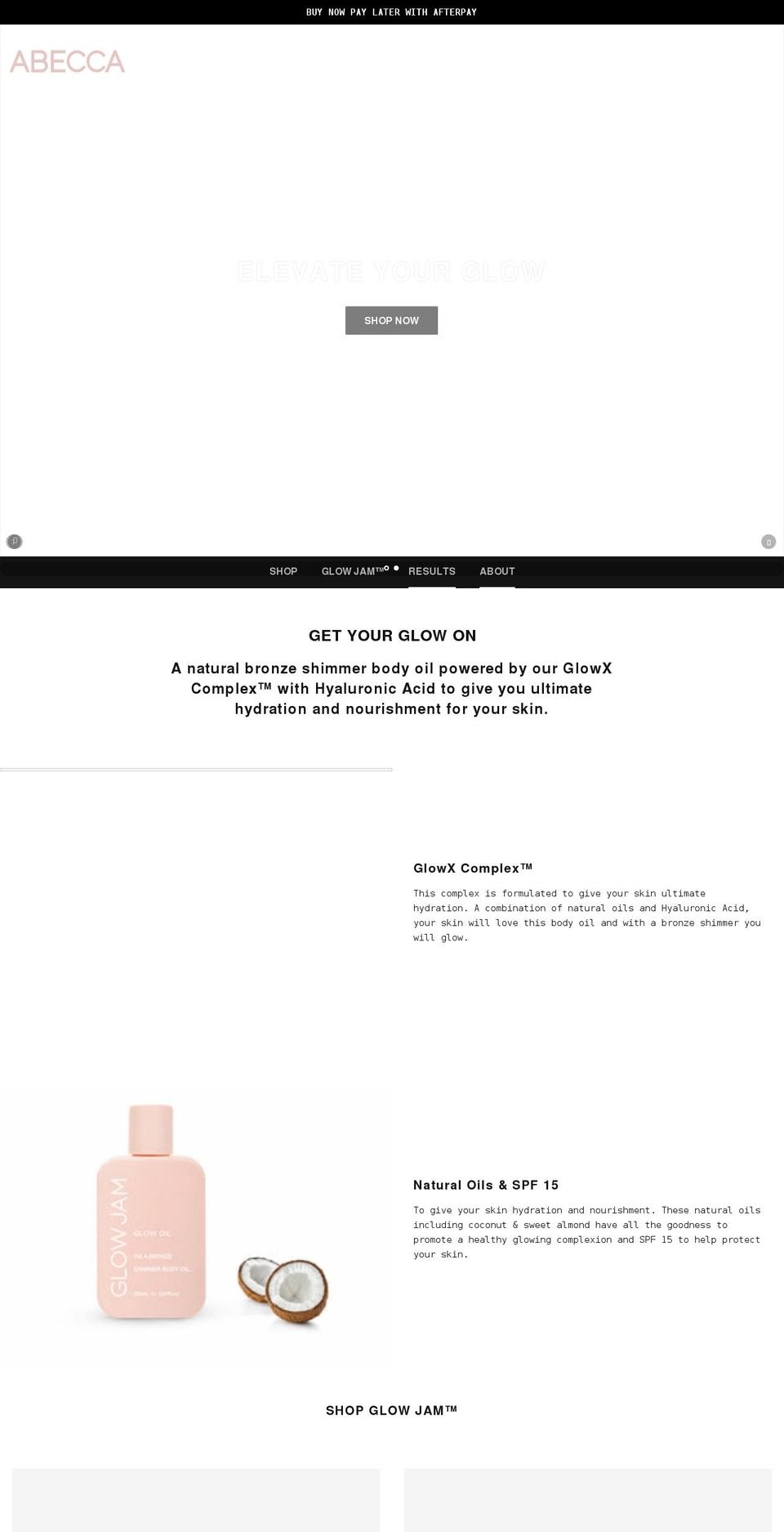 abeccabeauty.com shopify website screenshot