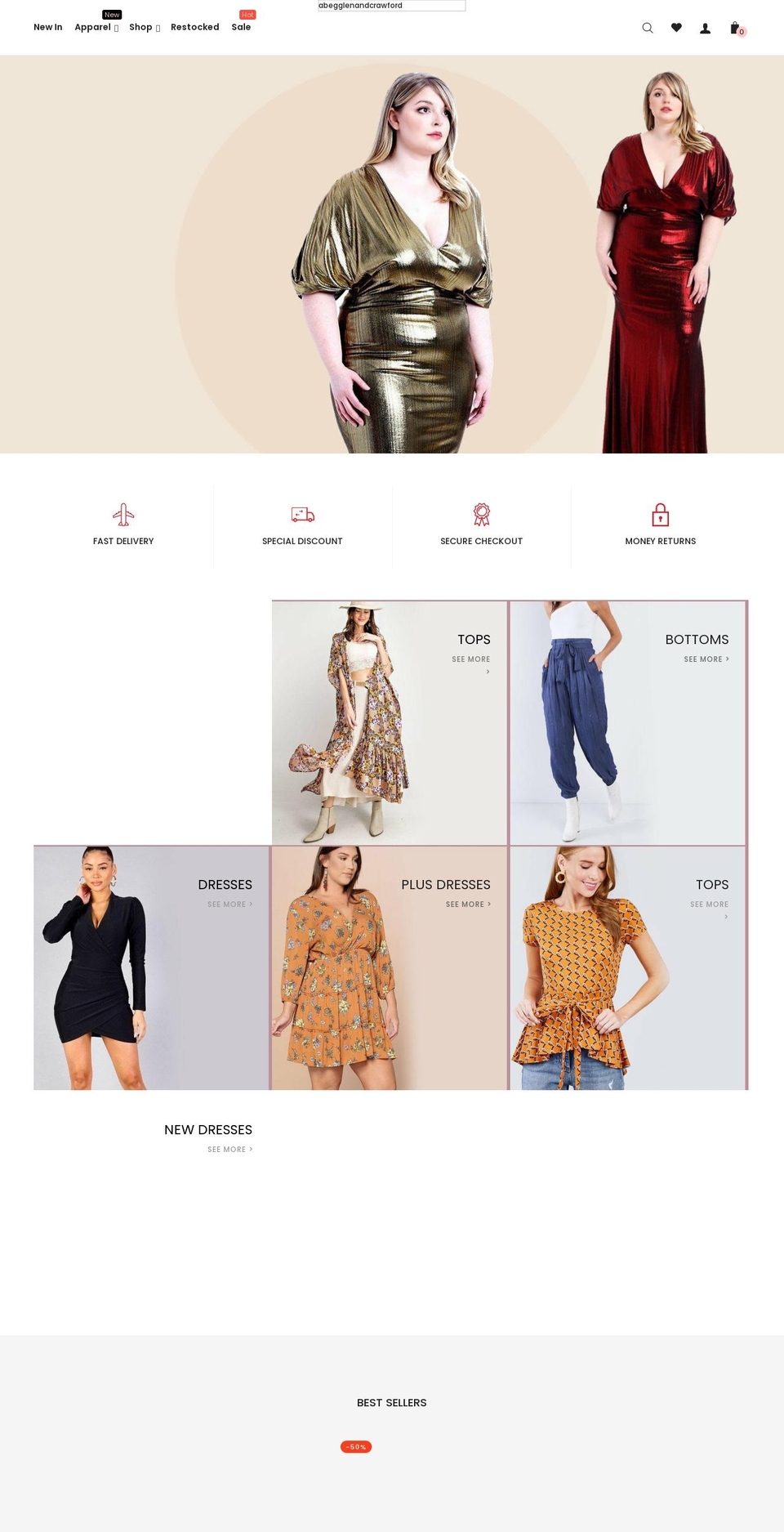 Vista Shopify theme site example abegglenandcrawford.com