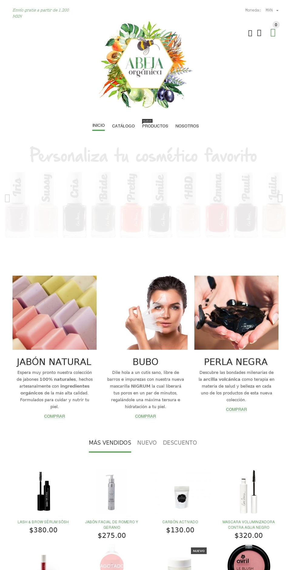 abejaorganica.com — Shopify storefront screenshot