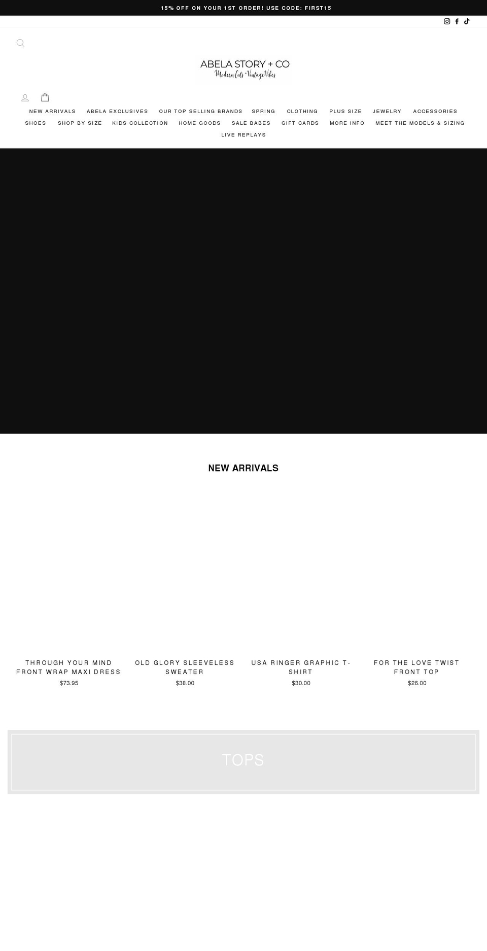 abelastory.com shopify website screenshot