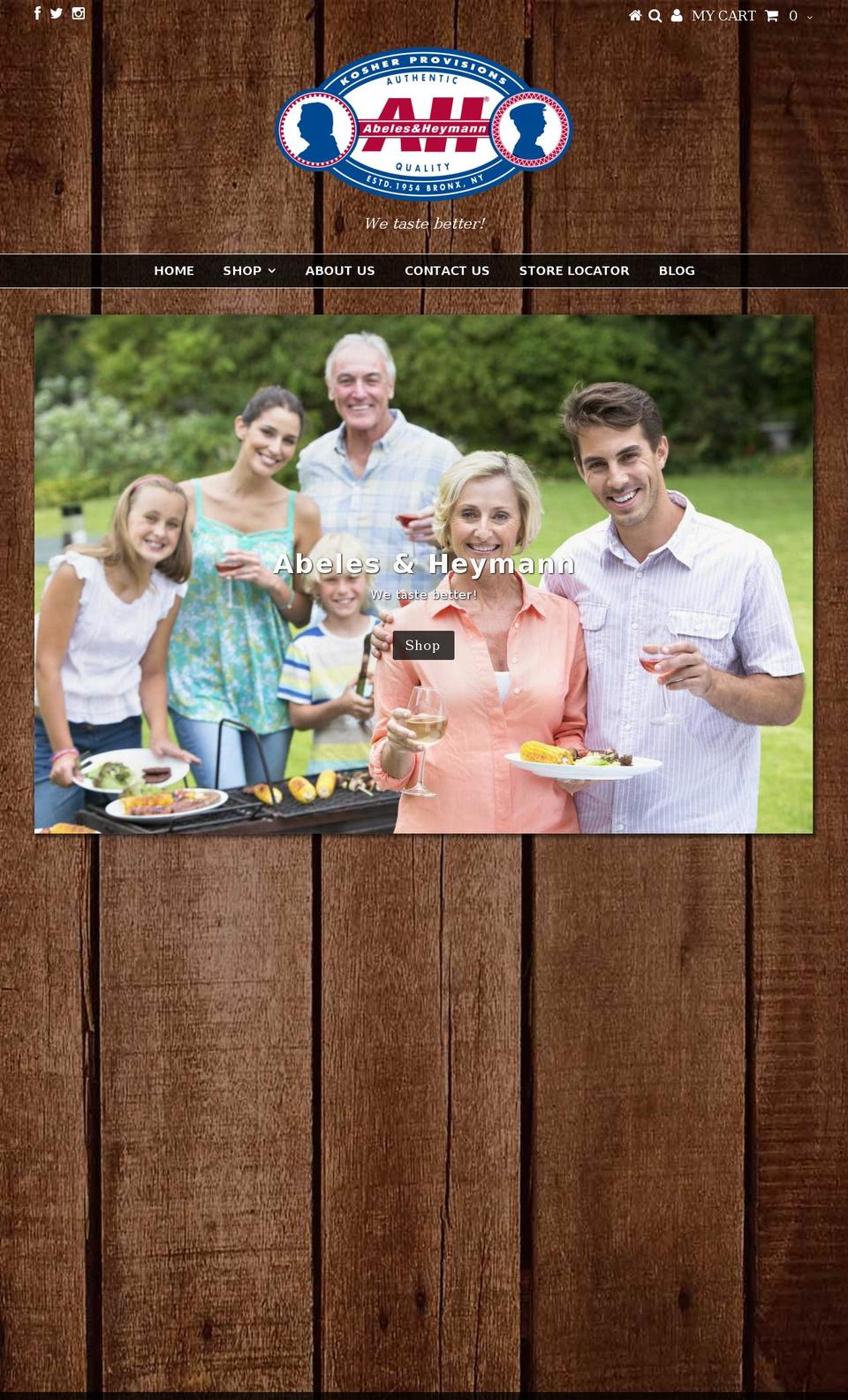 abeles-heymann.com shopify website screenshot