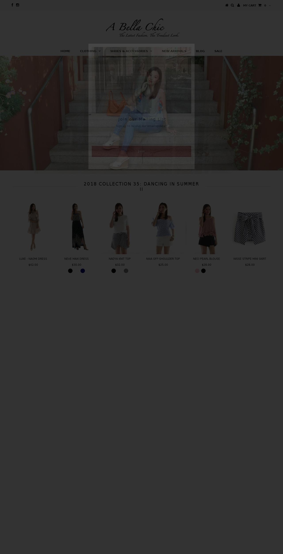 abellachic.com.sg shopify website screenshot