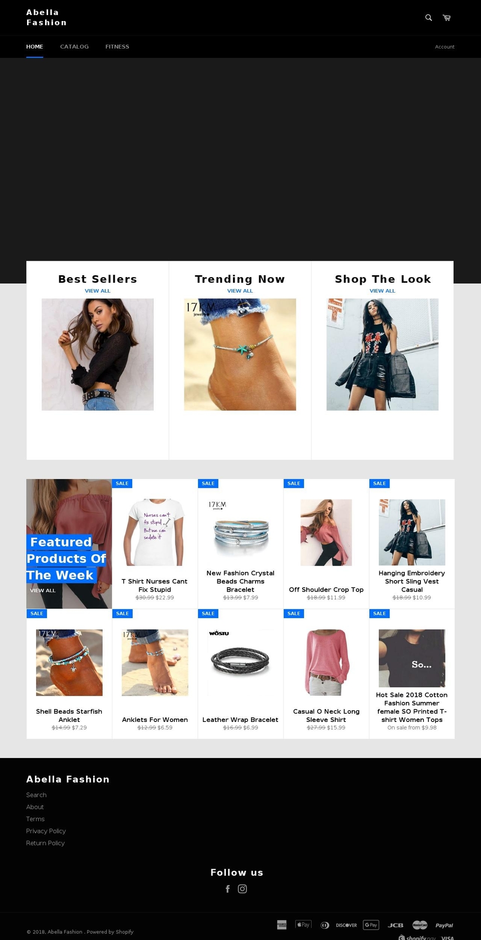 abellafashion.com — Shopify storefront screenshot
