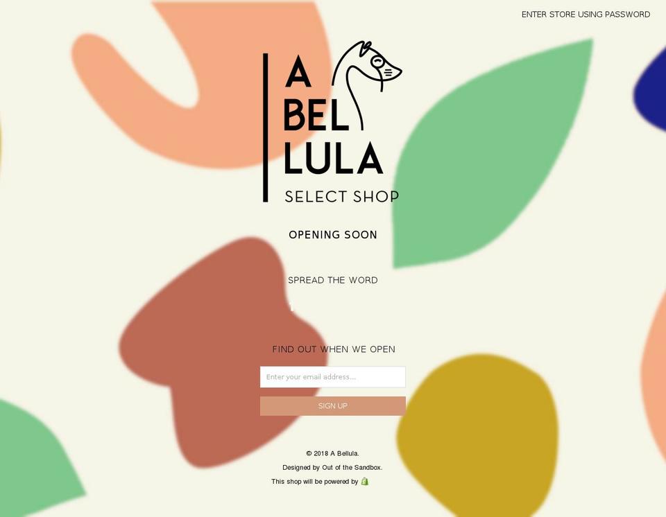 abellula.com — Shopify storefront screenshot