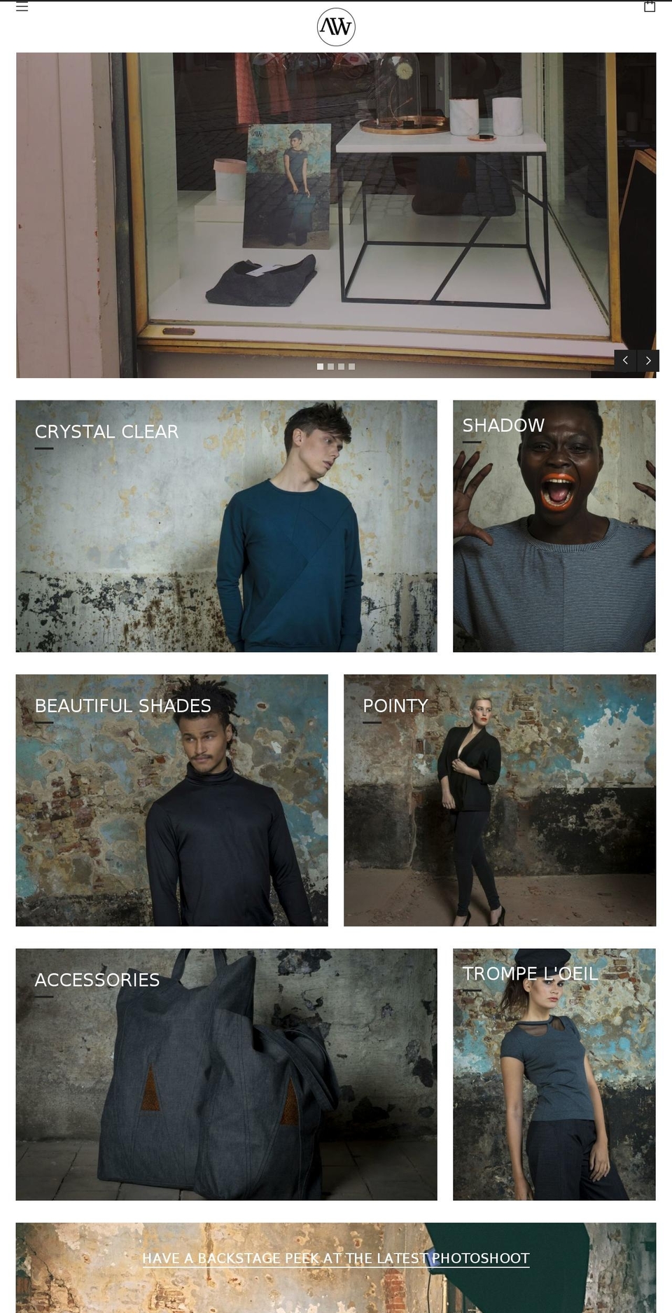 abelonewilhelmsen.com — Shopify storefront screenshot