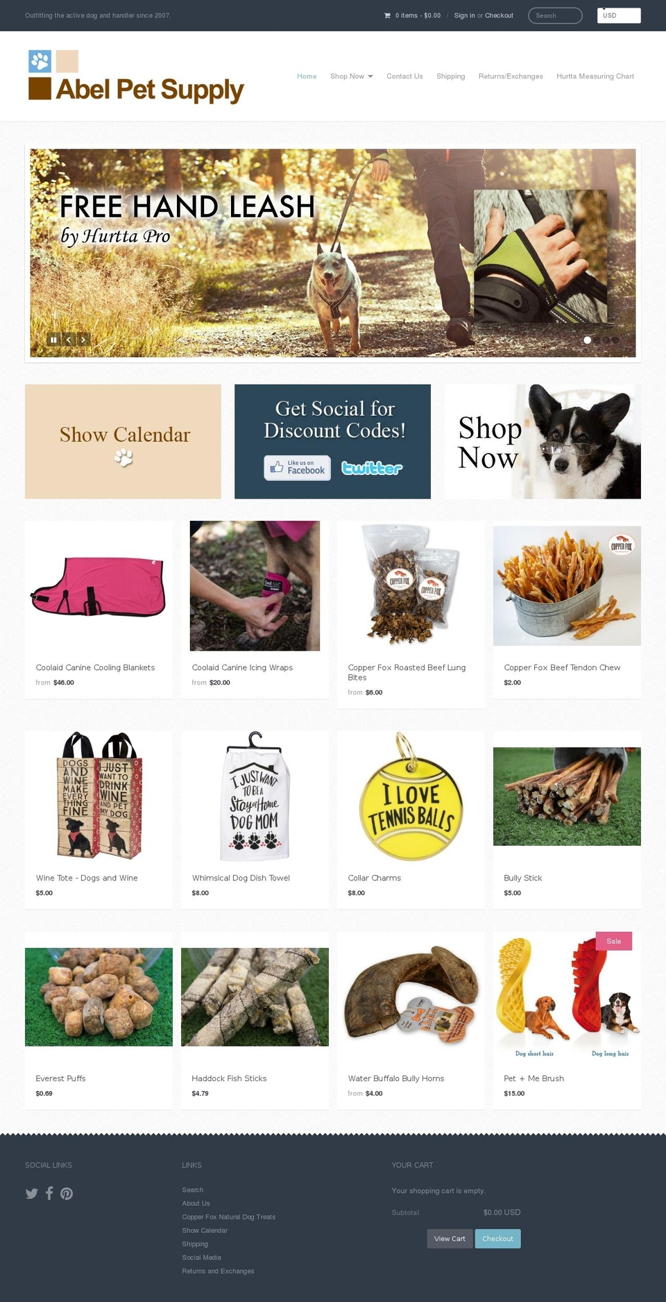 abelpetsupply.net shopify website screenshot