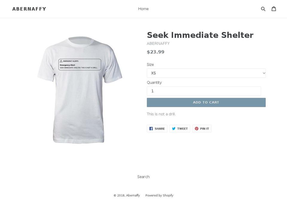 abernaffy.com — Shopify storefront screenshot