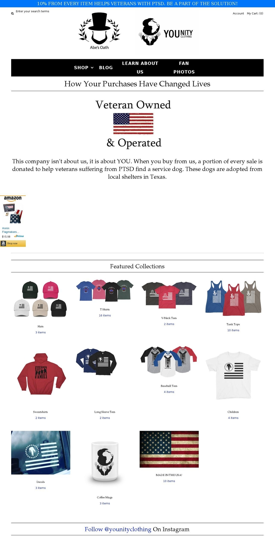 abesoath.com shopify website screenshot
