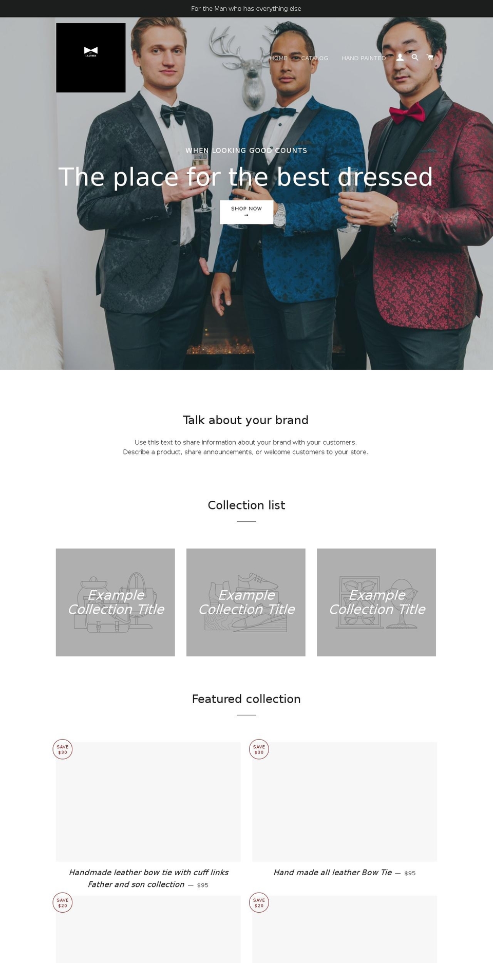 abetterbowtiebygreg.com — Shopify storefront screenshot