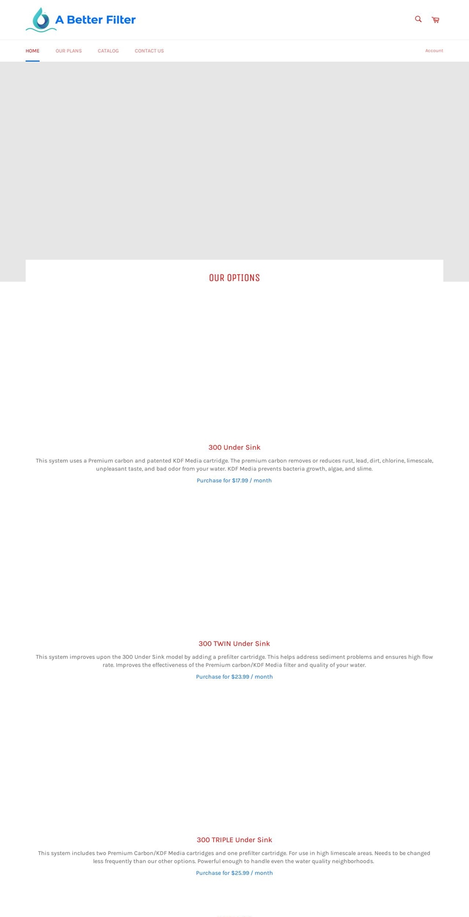 abetterfilter.com — Shopify storefront screenshot