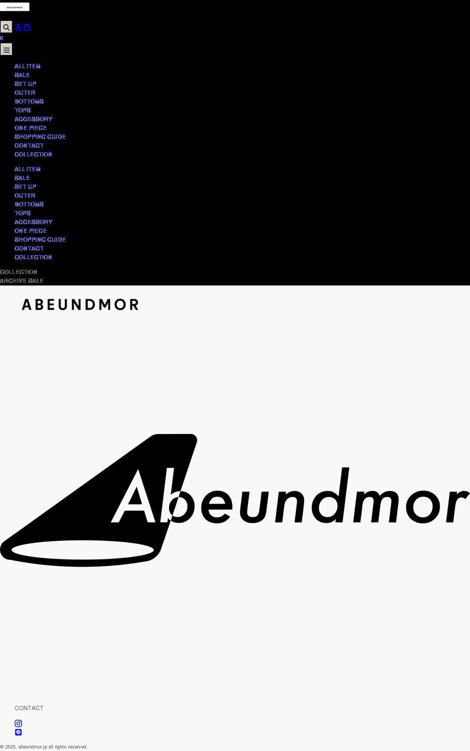 abeundmor.jp shopify website screenshot