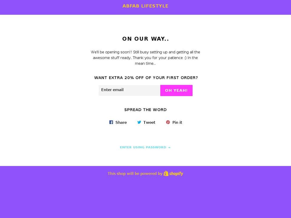 abfab.co shopify website screenshot