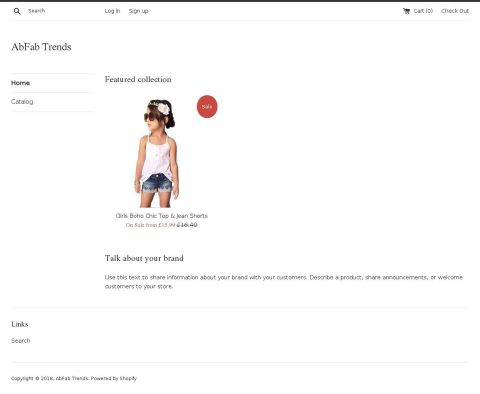 abfabtrends.com — Shopify storefront screenshot