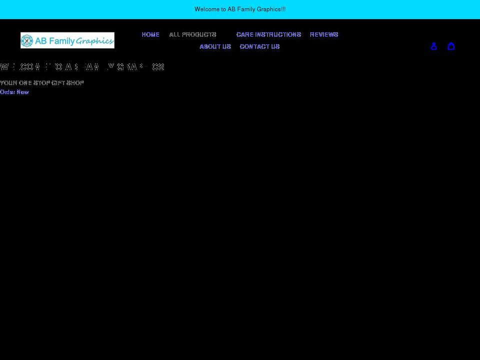 abfamilygraphics.com shopify website screenshot