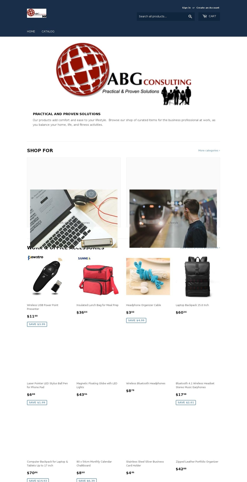 abgstore.com — Shopify storefront screenshot