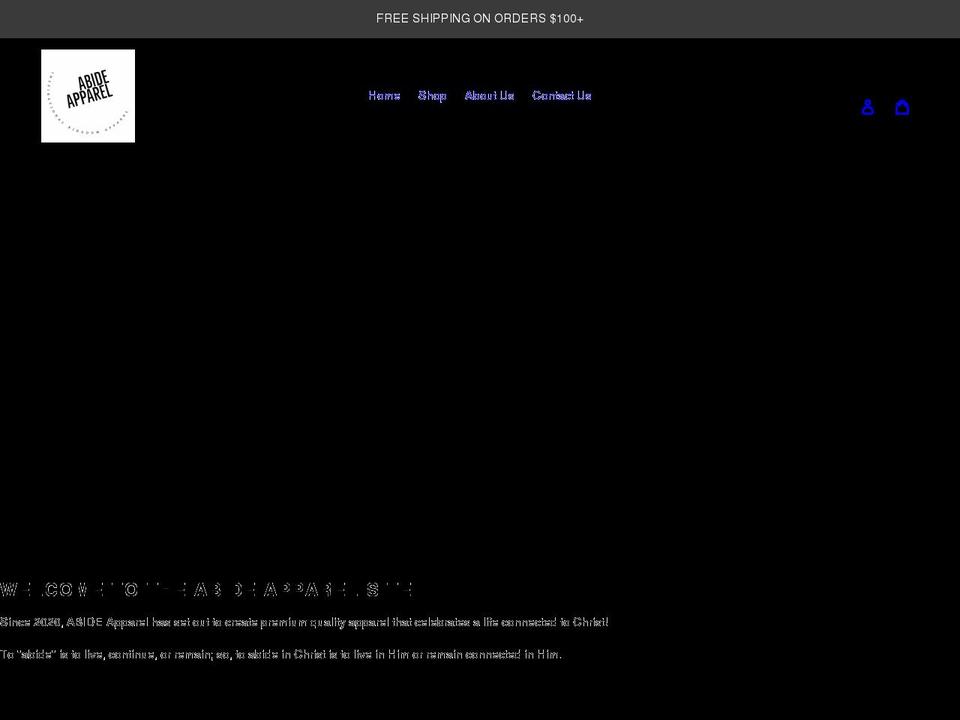 abideapparel.com shopify website screenshot