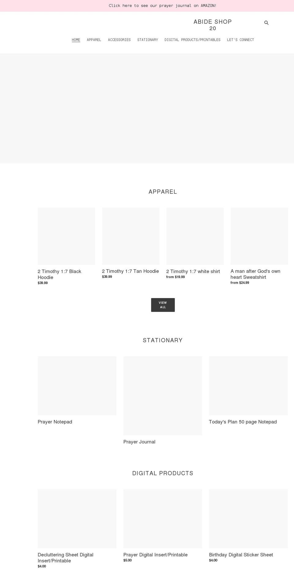 abideshop20.com shopify website screenshot