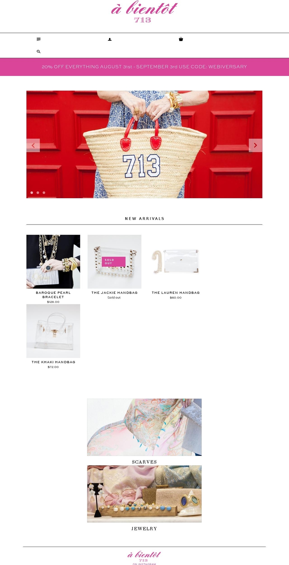 abientot713.com shopify website screenshot