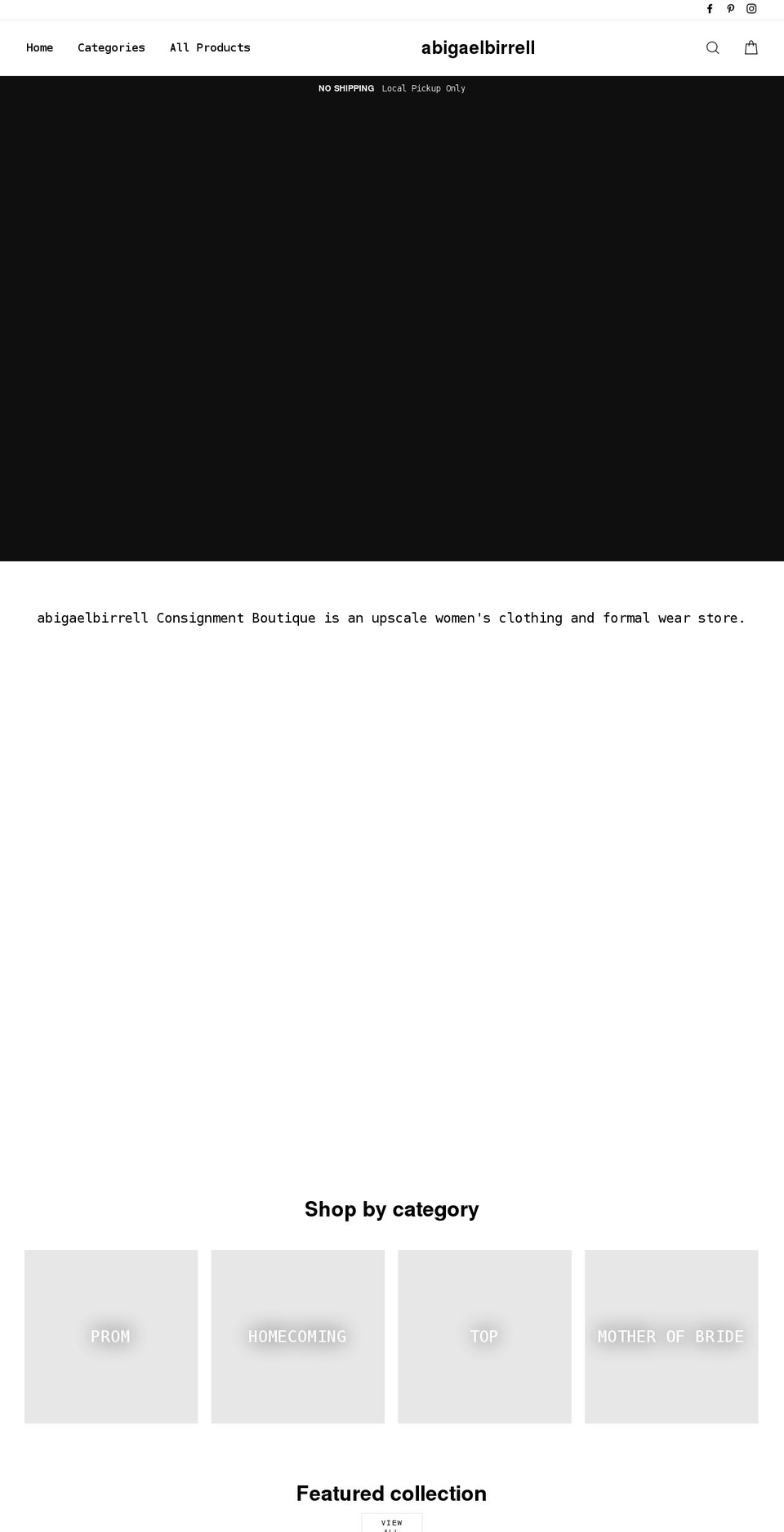 abigaelbirrell.com shopify website screenshot