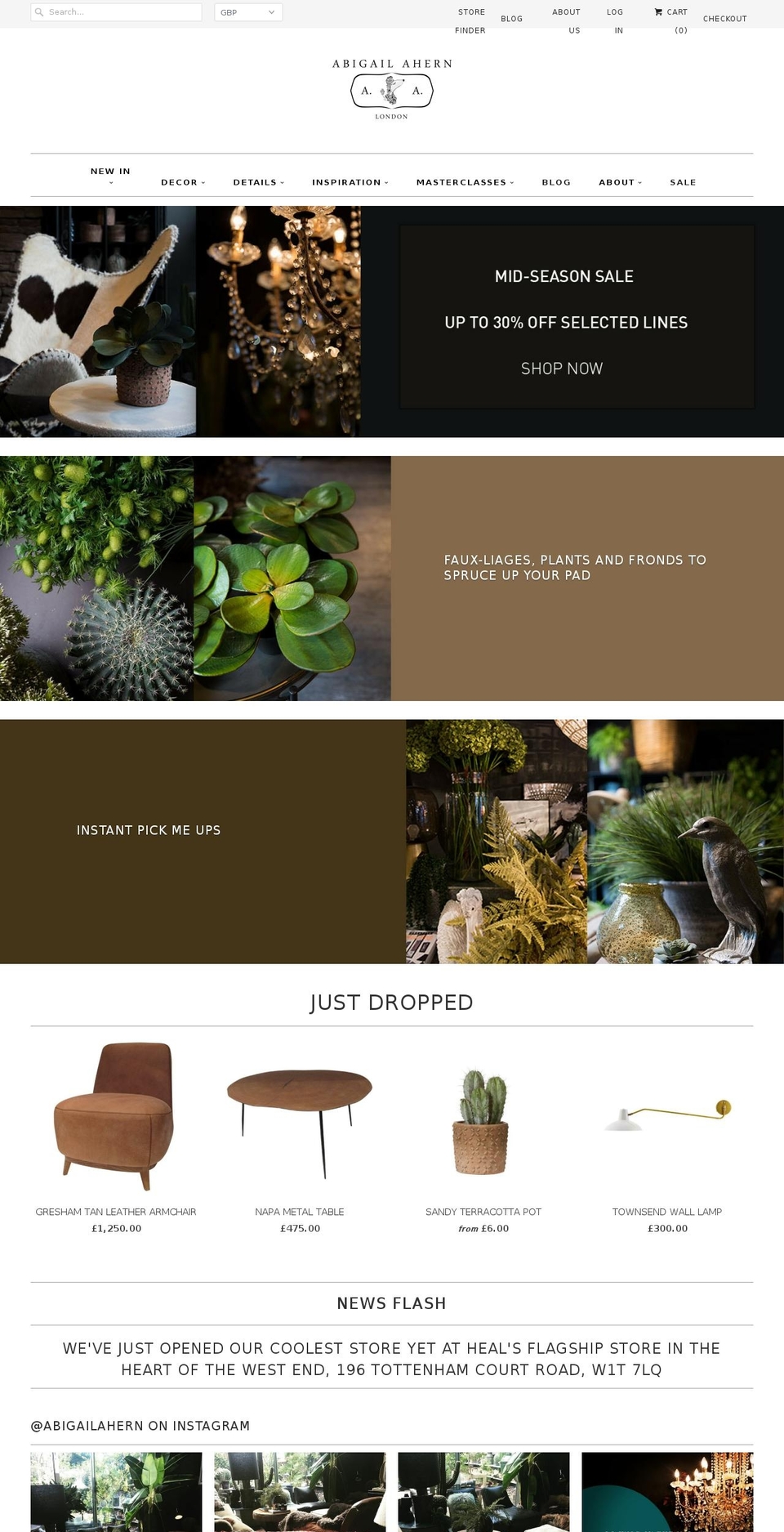 AA Theme - v... - Jul Shopify theme site example abigailahern.com