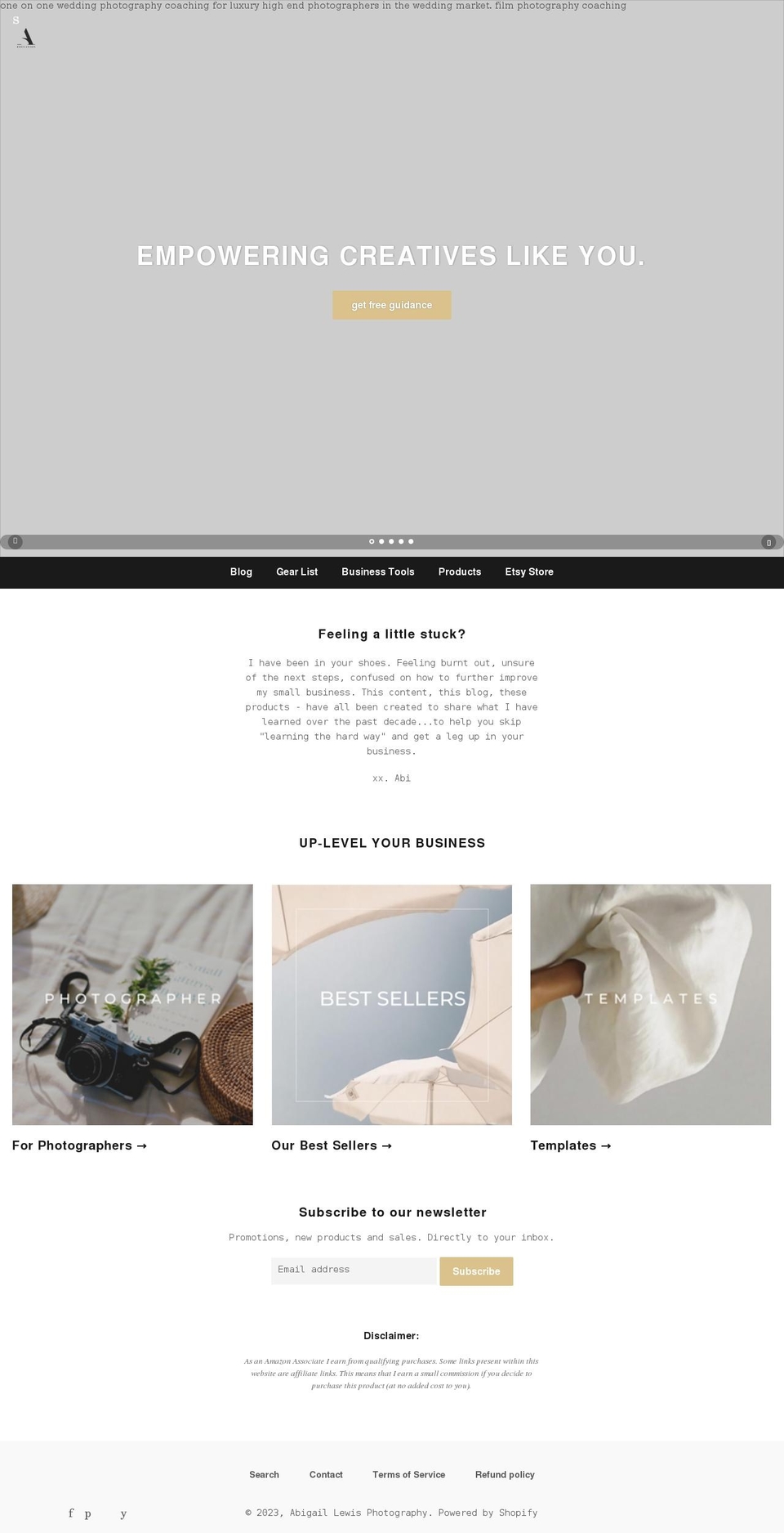 abigaillewisshop.com shopify website screenshot