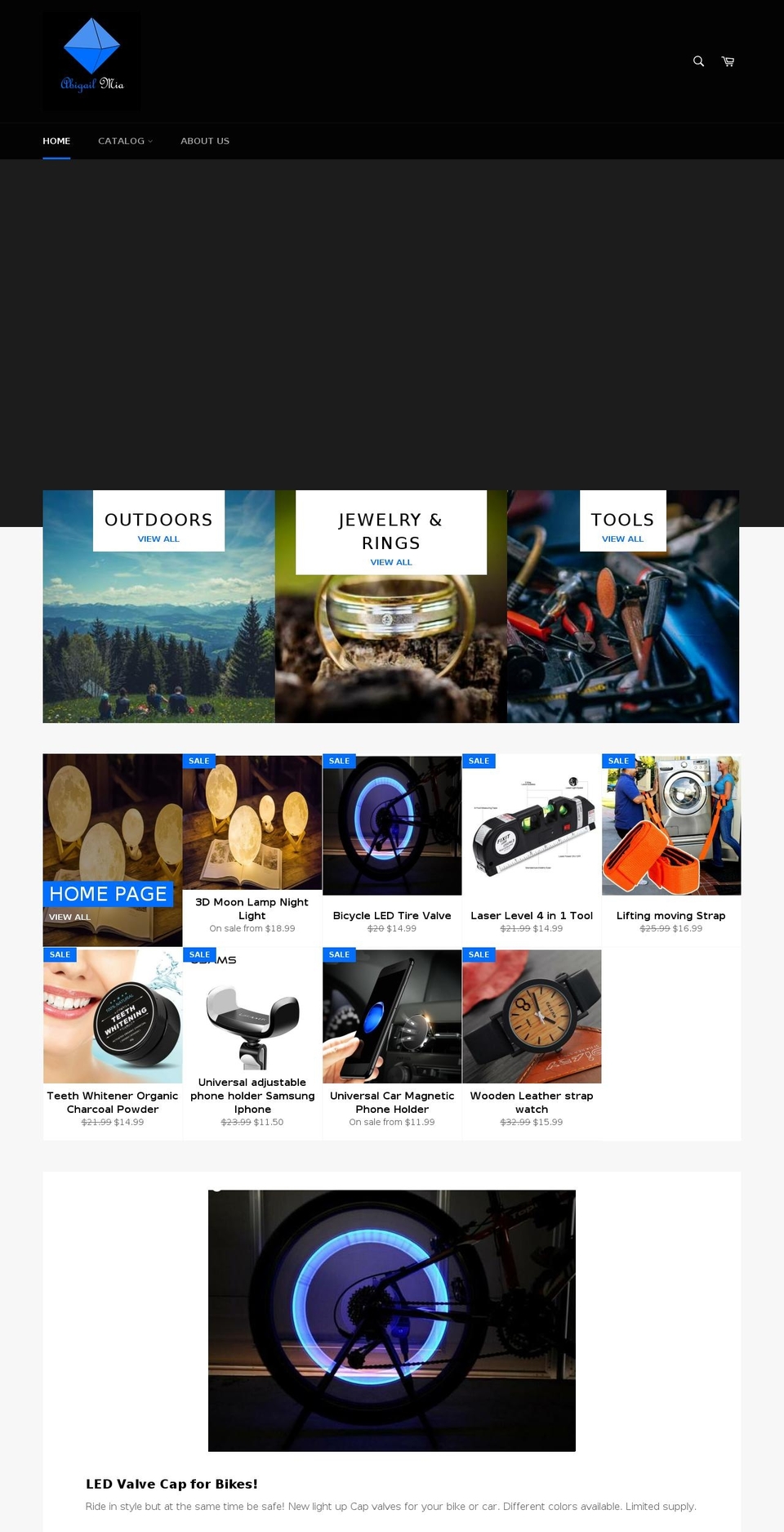 abigailmia.com — Shopify storefront screenshot