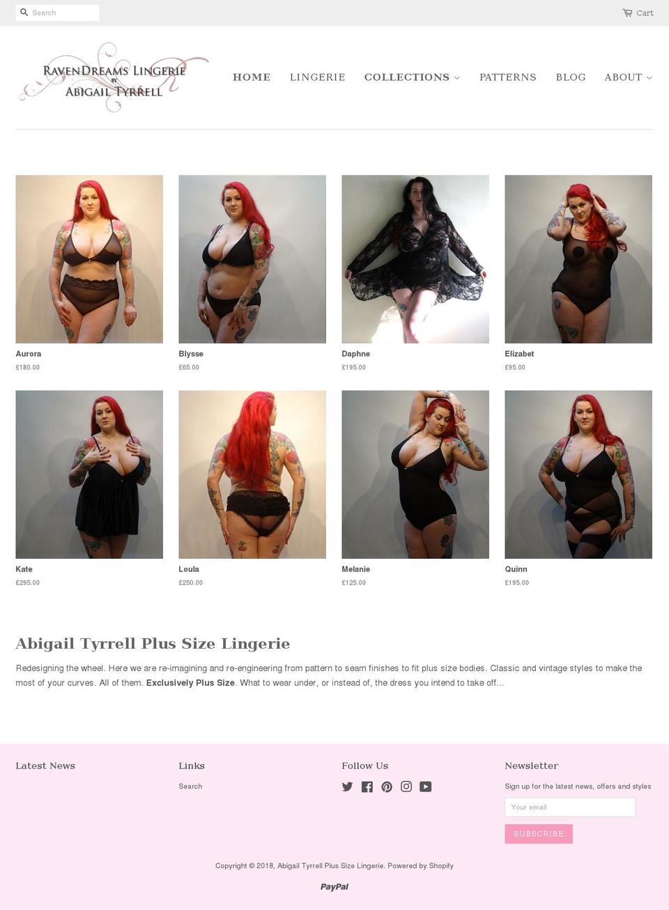 abigailtyrrell.com shopify website screenshot