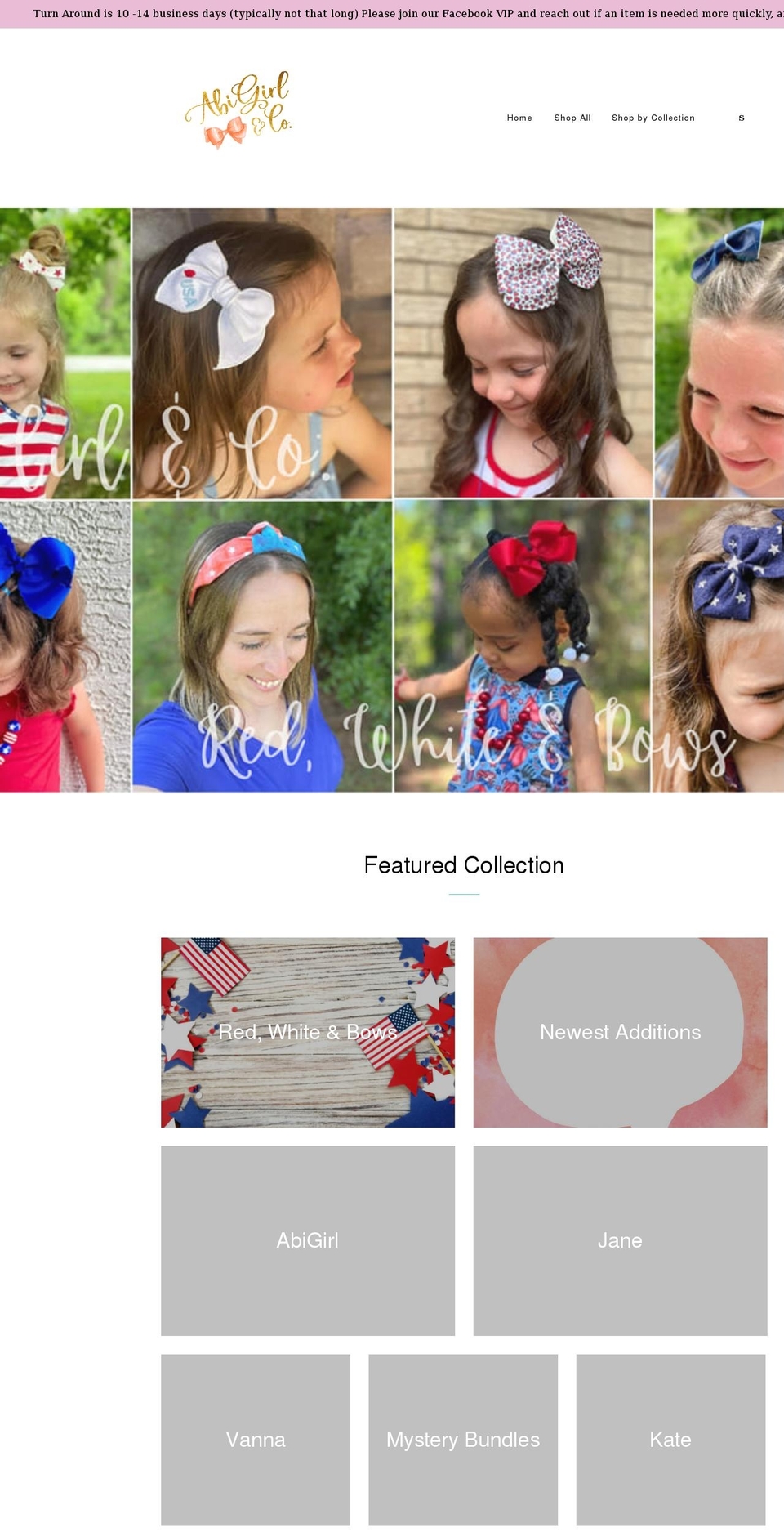 abigirlandco.com shopify website screenshot