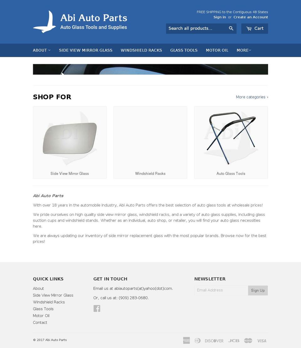 abiglasstools.com shopify website screenshot