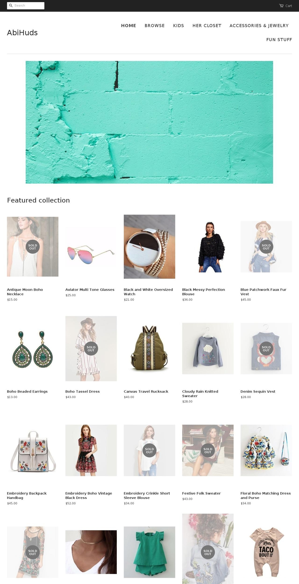 abihuds.ca shopify website screenshot