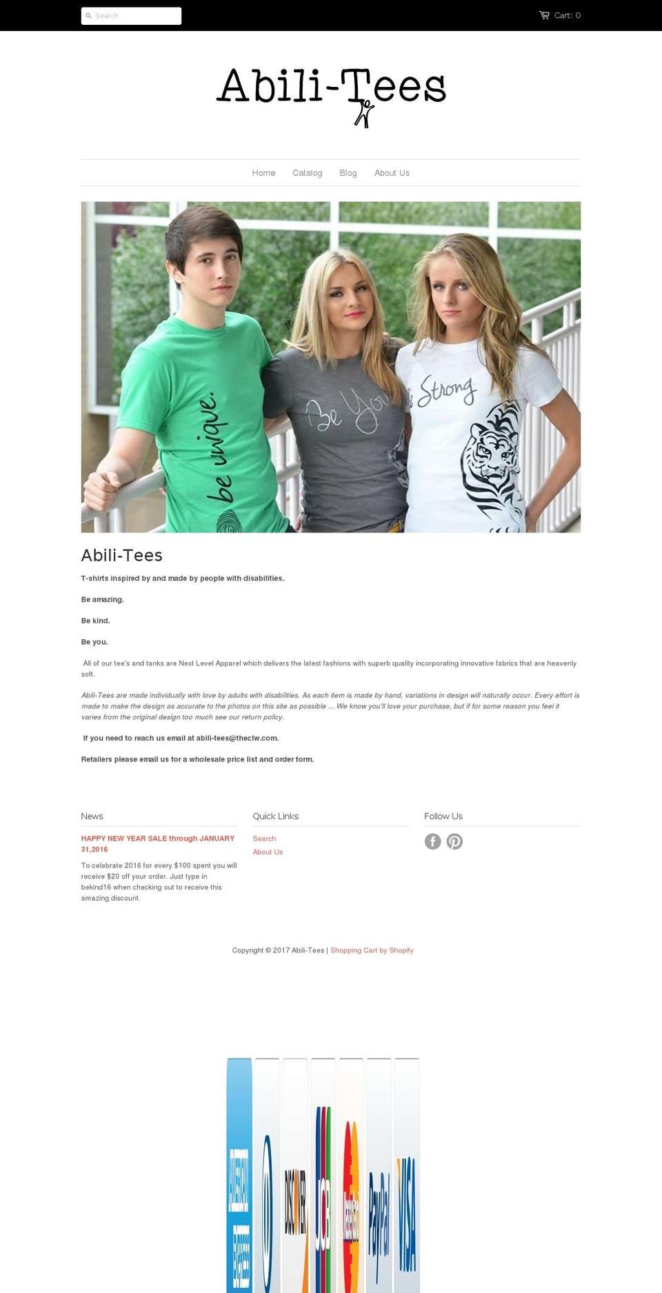 abili-teesclothingcompany.com shopify website screenshot
