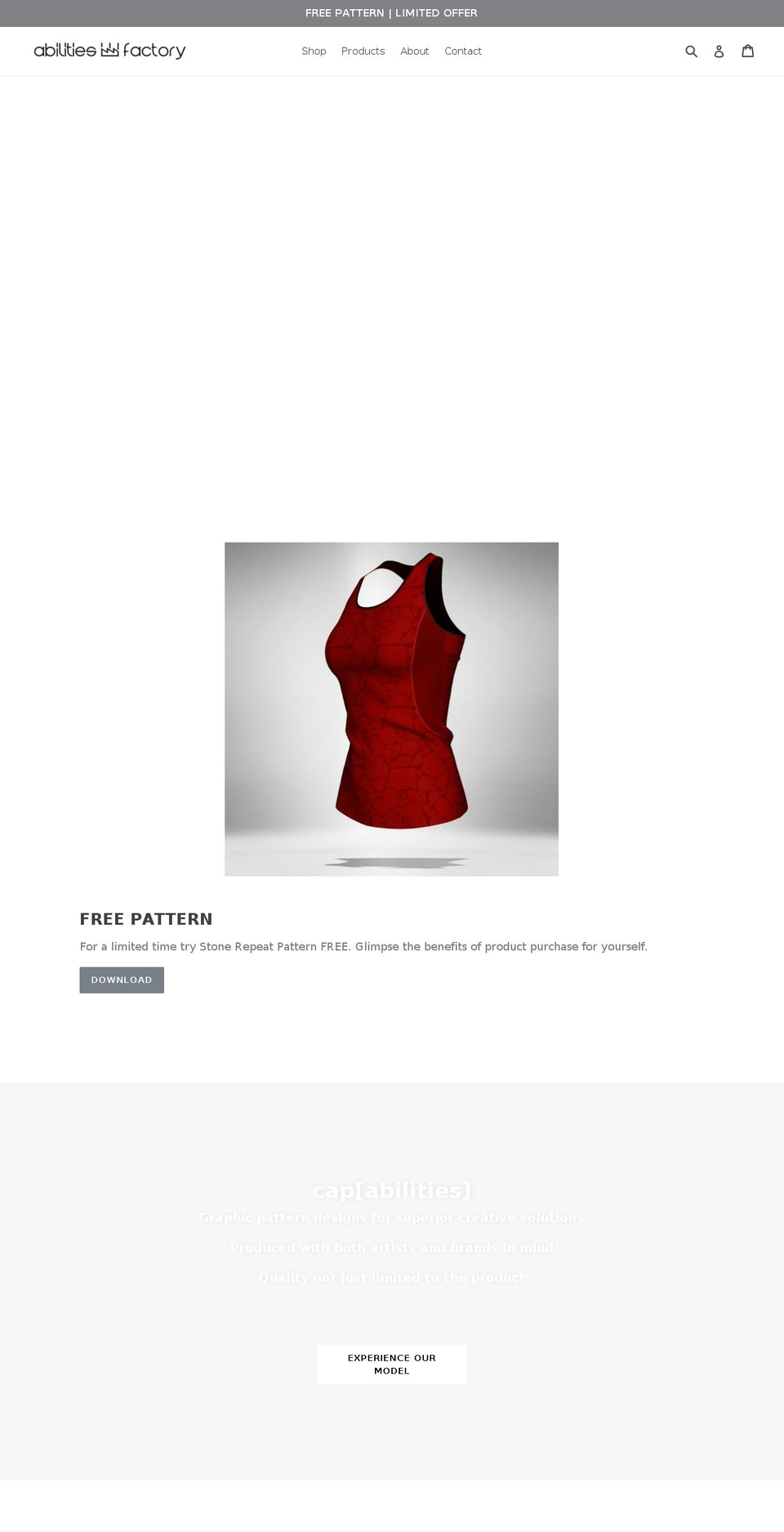 abilitiesfactory.com — Shopify storefront screenshot