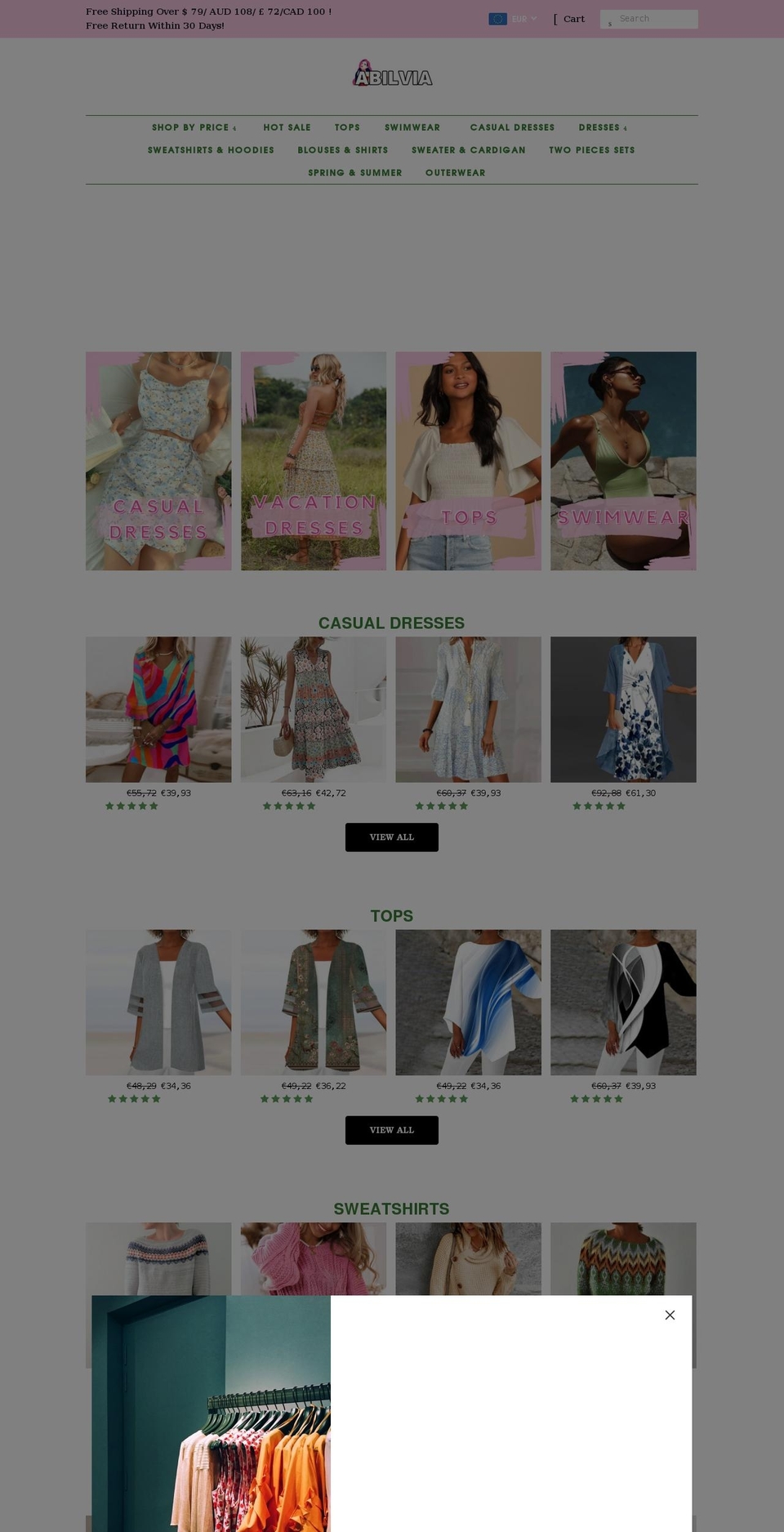 ss Shopify theme site example abilvia.com