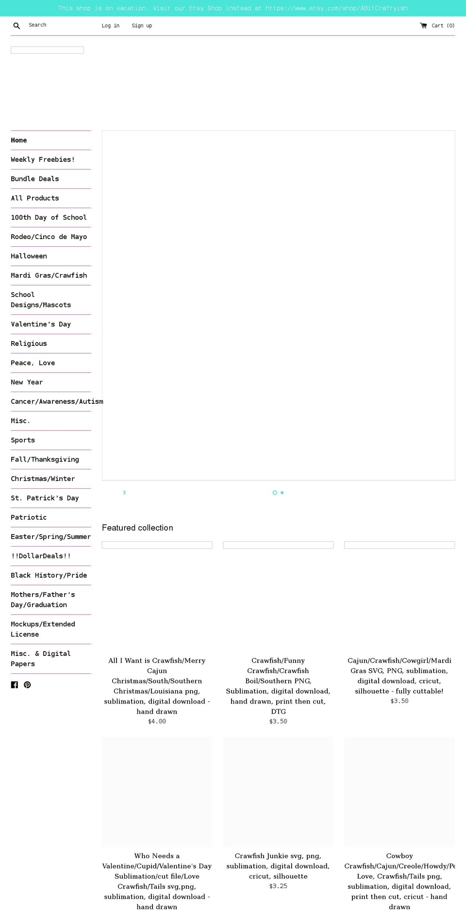 abitcrafty.com shopify website screenshot