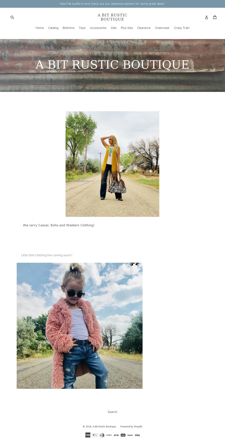 abitrusticboutique.com — Shopify storefront screenshot