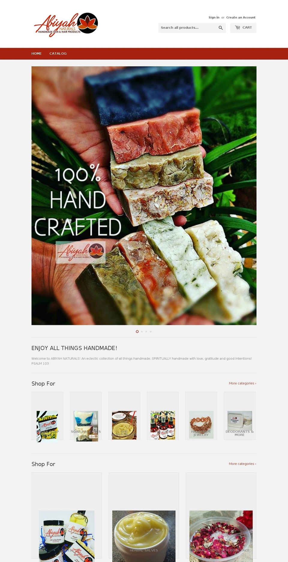 abiyahnaturals.com shopify website screenshot
