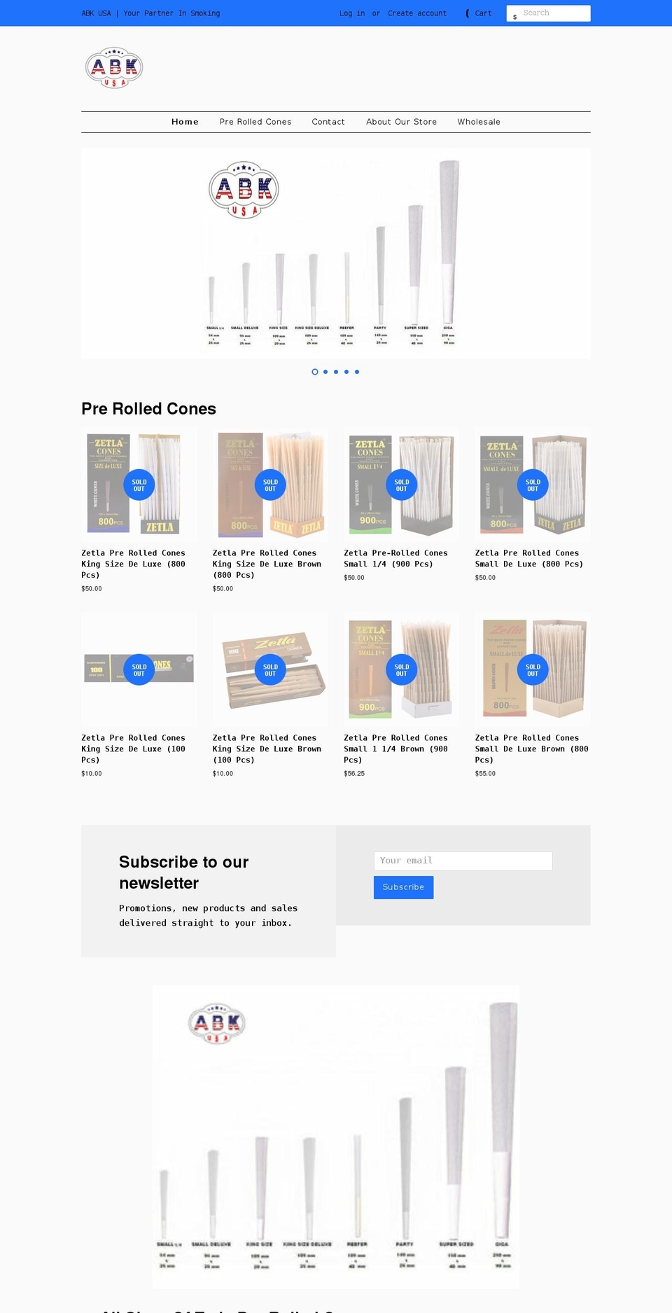 abk-usa.com shopify website screenshot