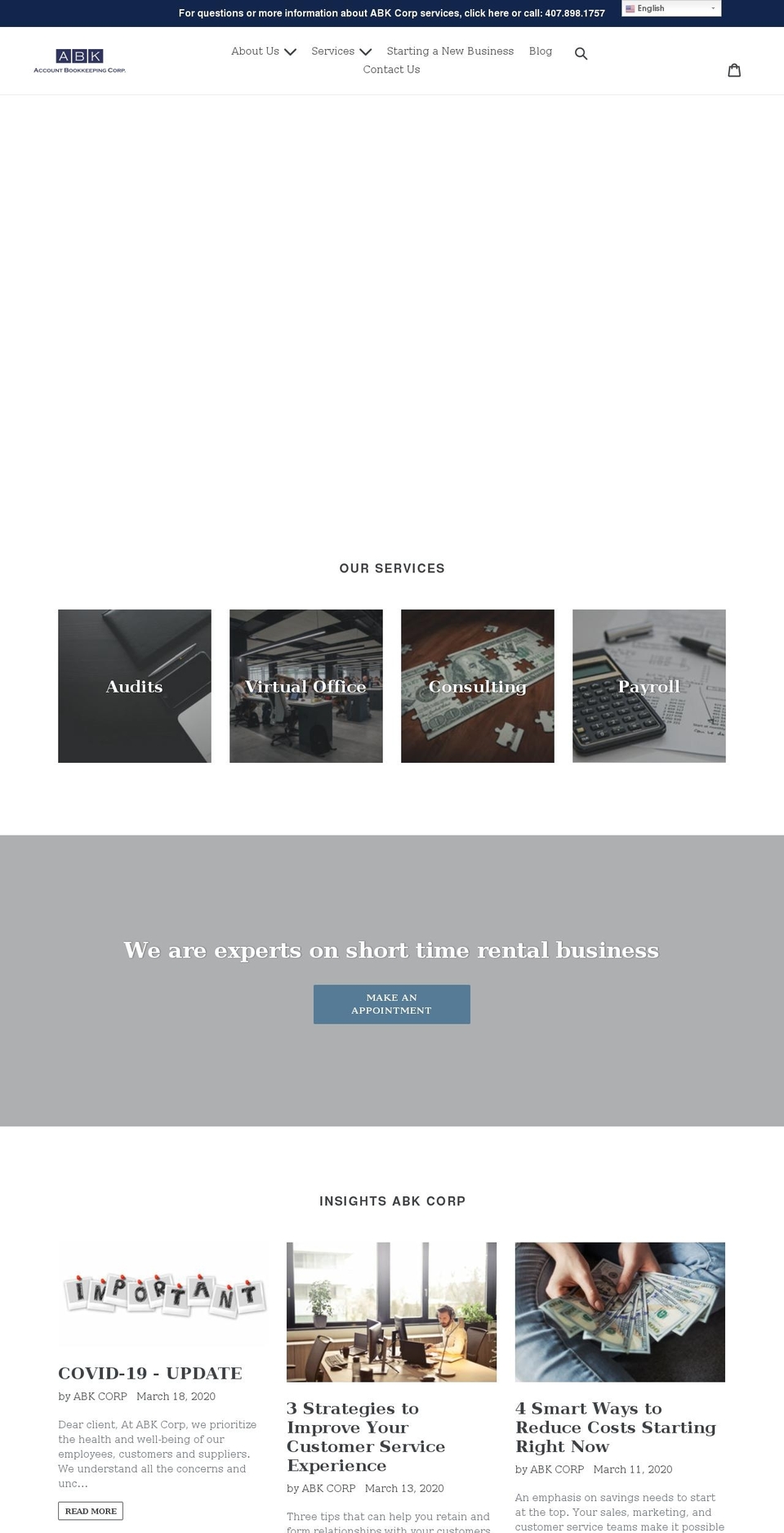 abkcorp.com shopify website screenshot