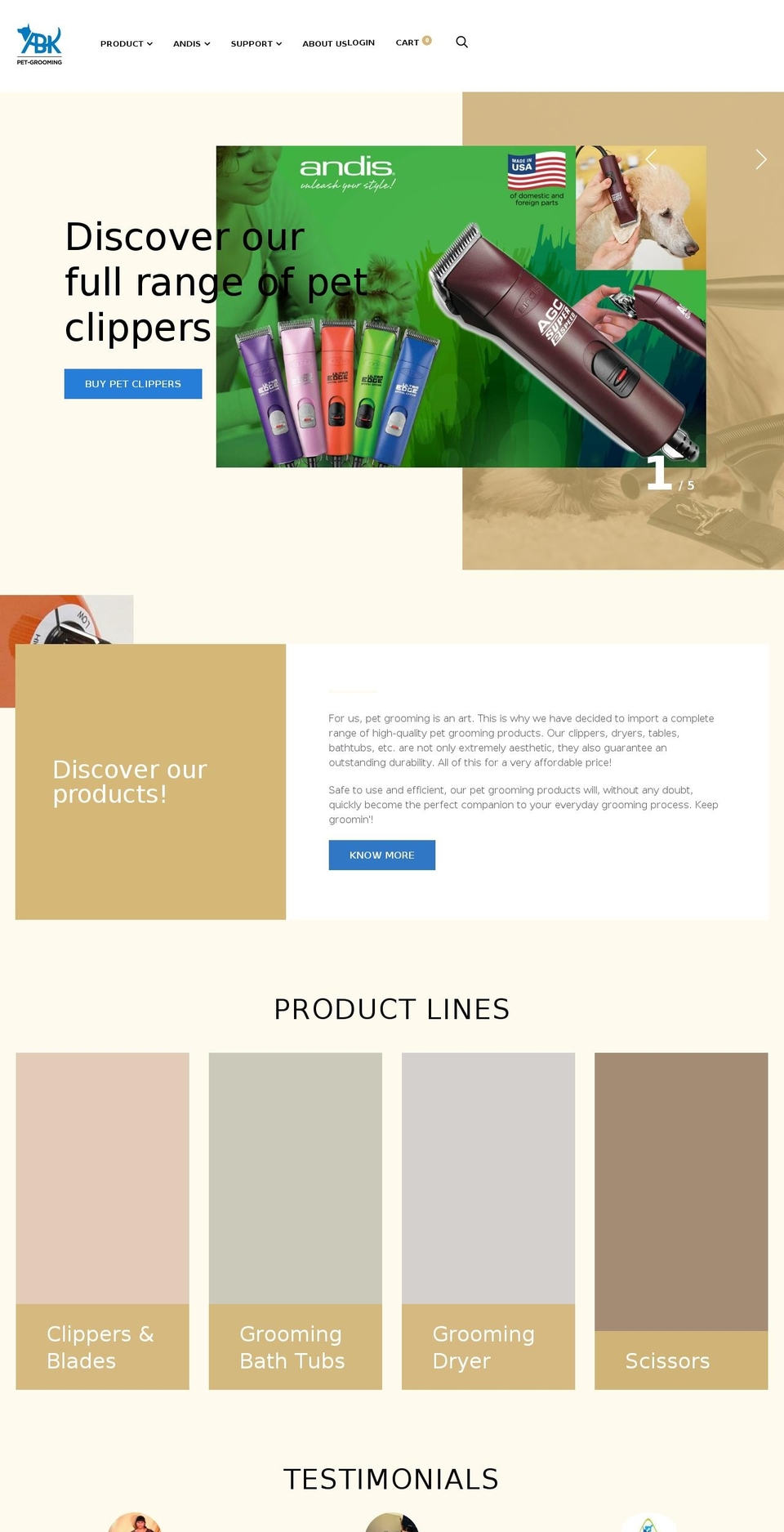 abkgrooming.com shopify website screenshot