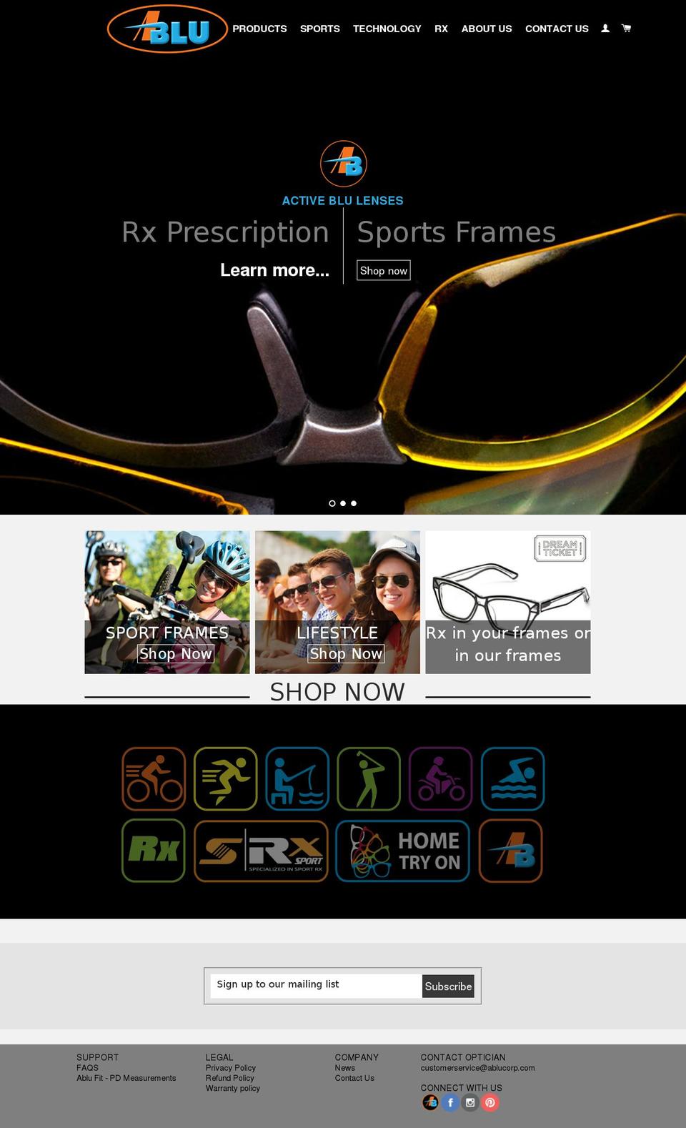 ablucorp.com shopify website screenshot
