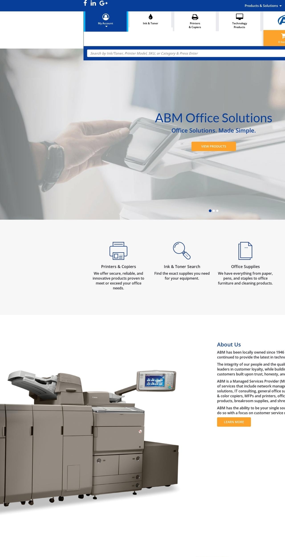 abmoffice.solutions shopify website screenshot