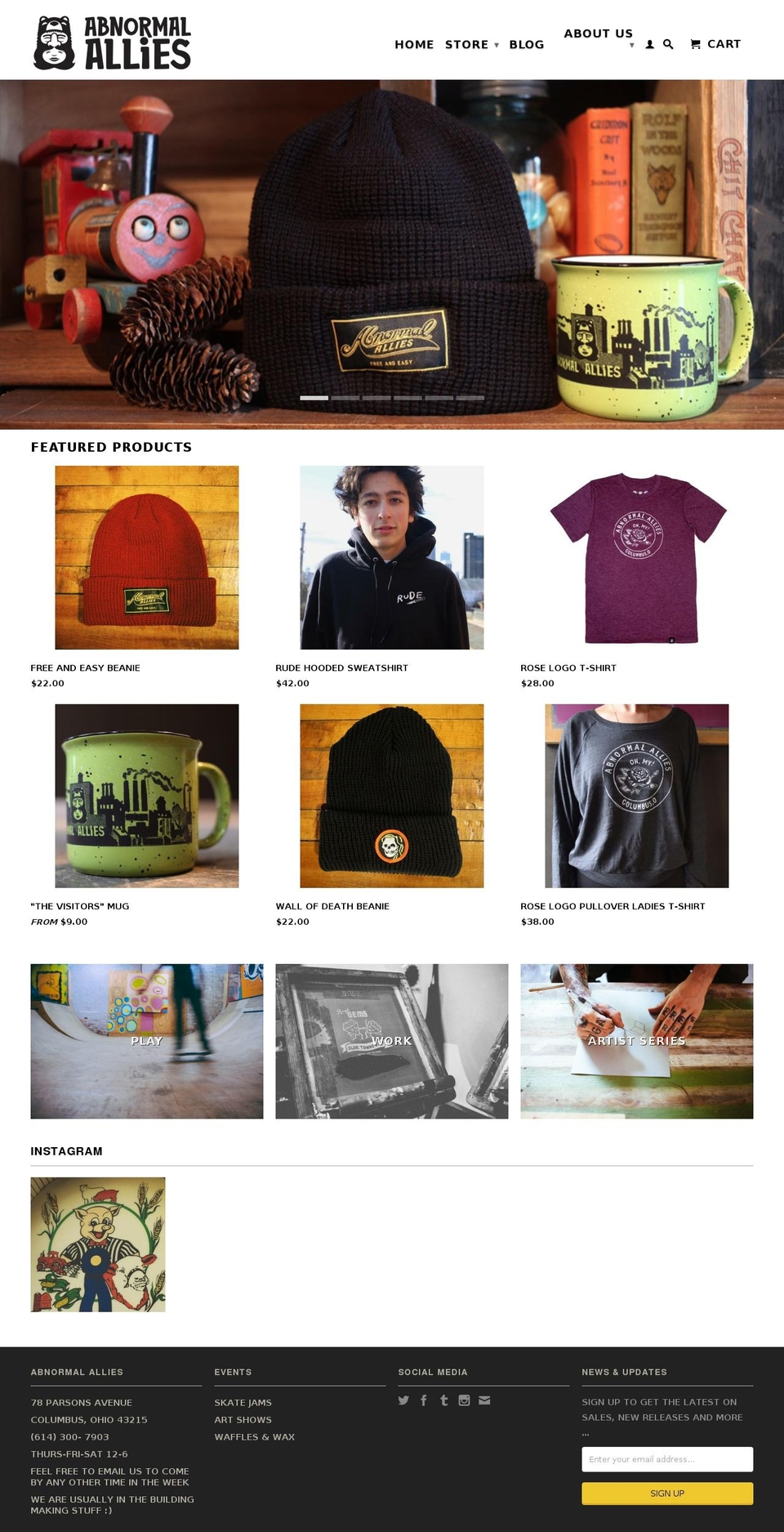 abnormalallies.com shopify website screenshot