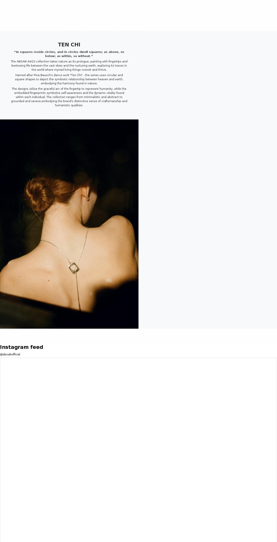 aboabstudio.com shopify website screenshot