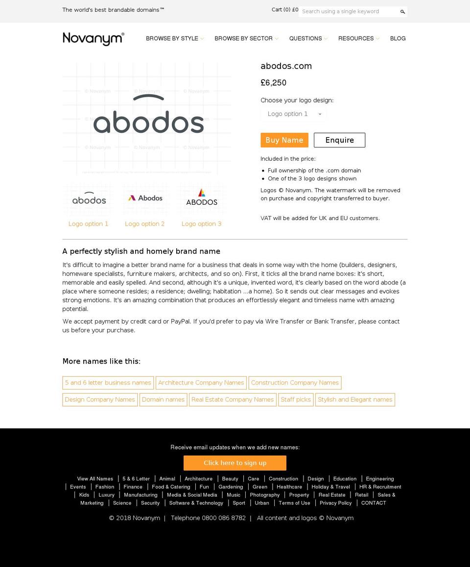 abodos.com — Shopify storefront screenshot