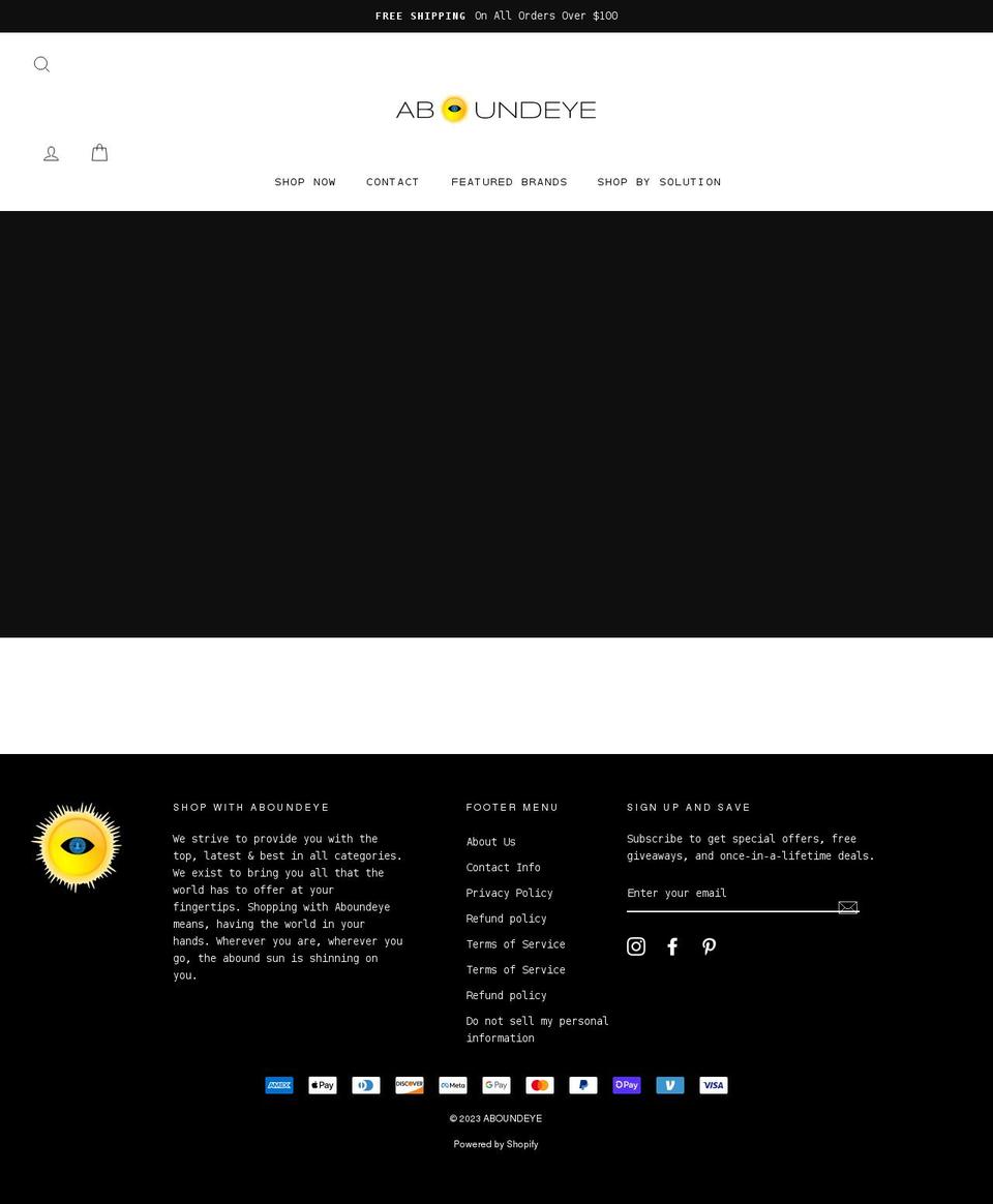 aboundeye.com shopify website screenshot