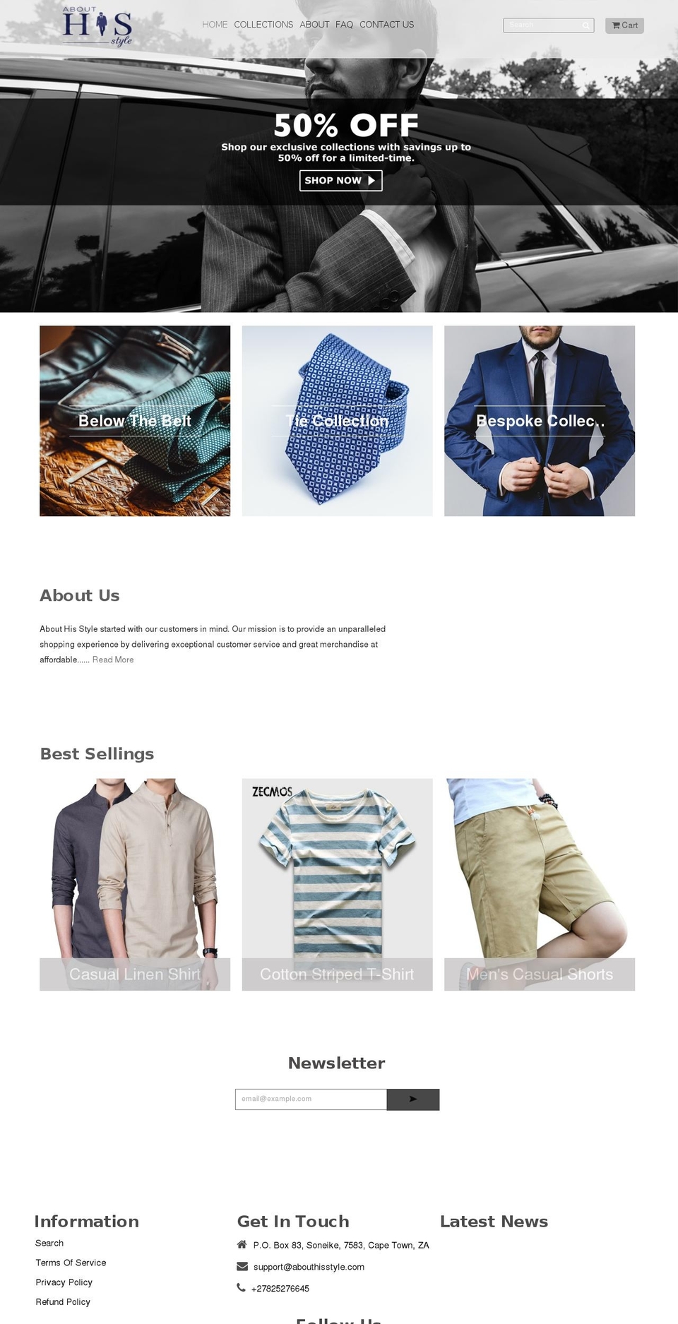 Gentlemen Shopify theme site example abouthisstyle.com