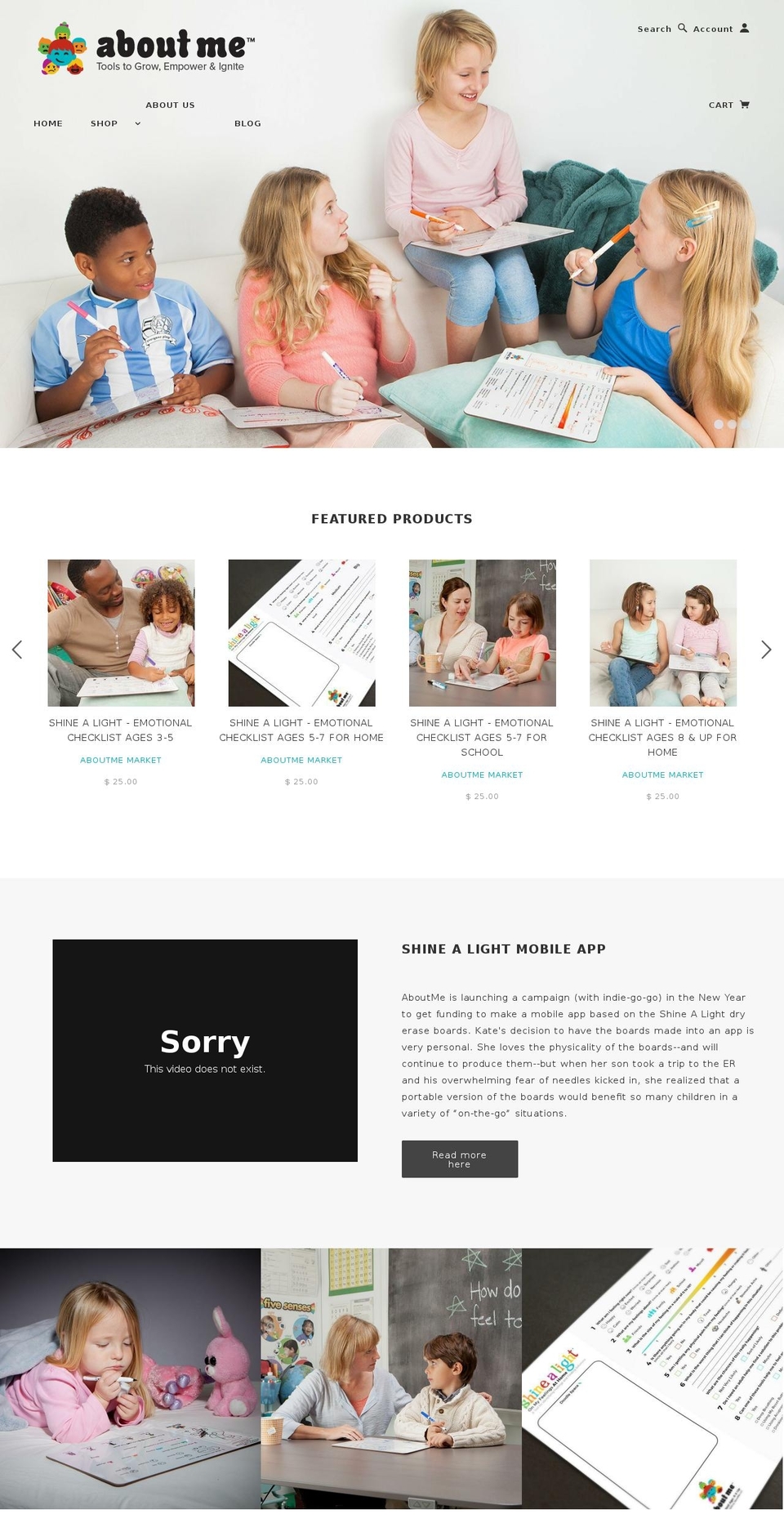 aboutmemarket.com — Shopify storefront screenshot