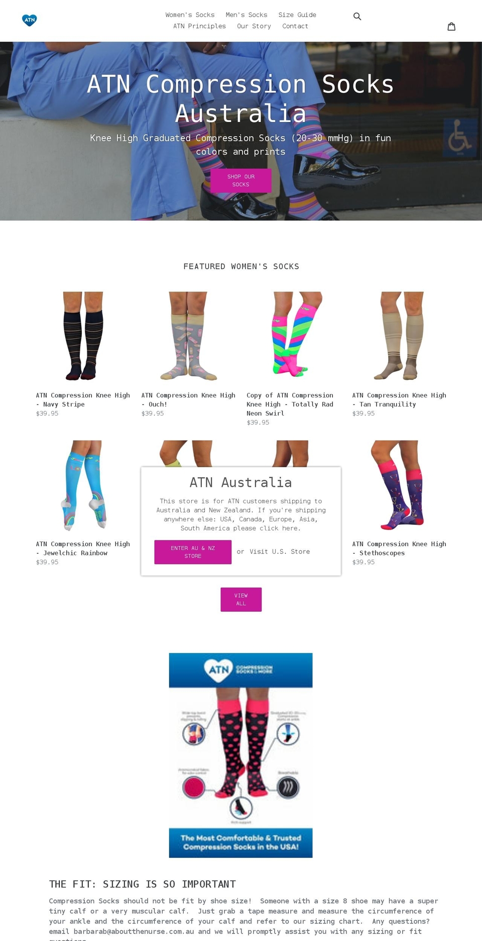 aboutthenurse.com.au shopify website screenshot