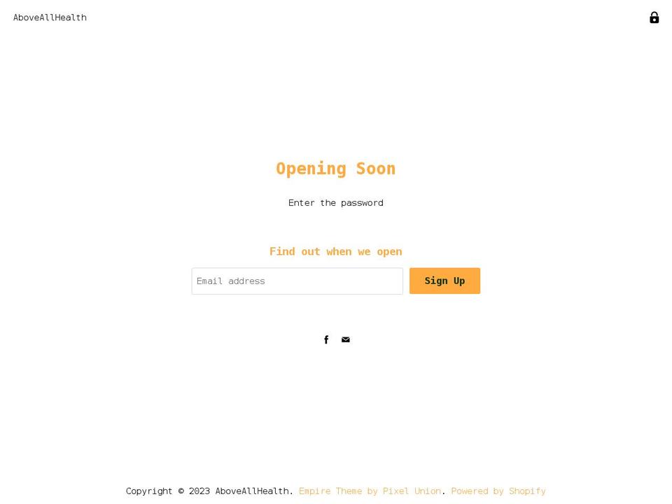 aboveallhealth.co shopify website screenshot